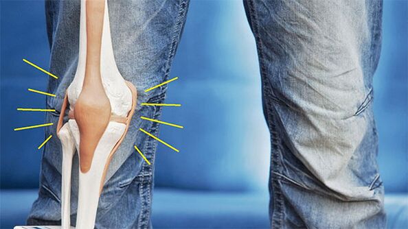 dor na articulação do joelho