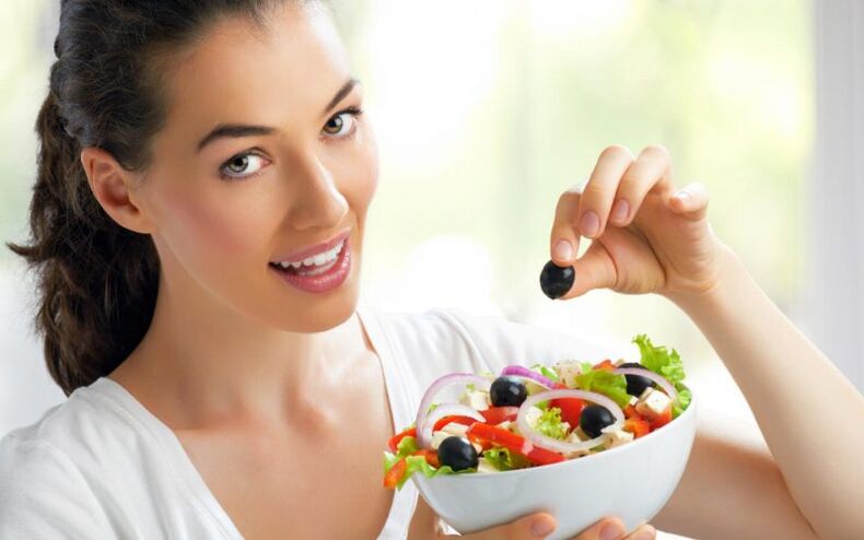 salada de legumes em dieta para osteocondrose cervical